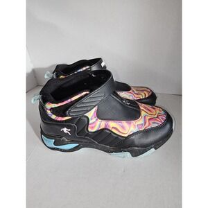 AND1 Boys Basketball Shoes Size 5 Black Multicolor High Top Zip Strap